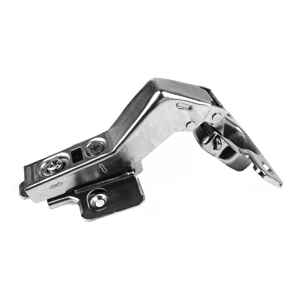 45-Degree Full 35 mm Overlay Soft Close Frameless Cabinet Hinges with Installation Screws (4-Pairs)