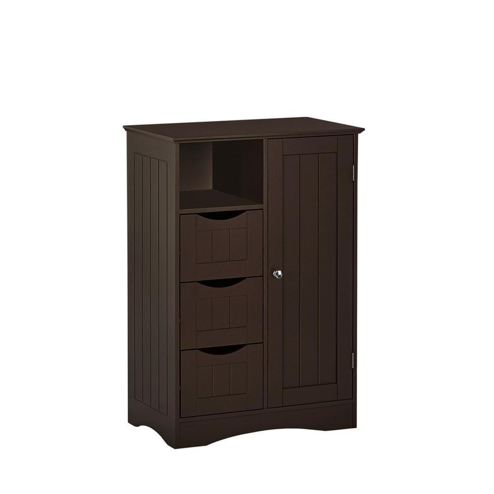 Ashland 22 in. W x 32 in. H 1-Door, 3-Drawer Floor Cabinet in Espresso