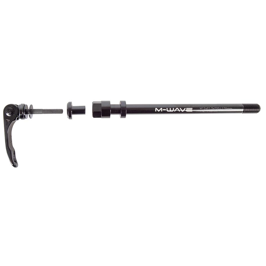 M-Wave Stalwart 176mm Thru Axle, Rear, 12x142mm TA, Length: 176mm, Thread Length: 20mm, Thread Pitch: M12x1.75, Stalwart