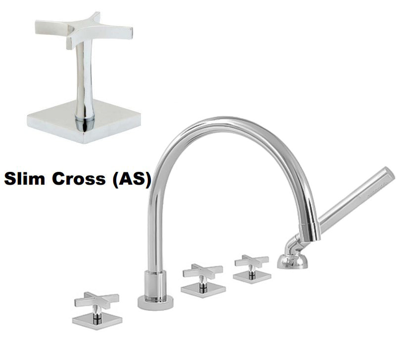 Sigma 1.34AS93T Roman Tub Set Trim with Deckmount Handshower and Diverter