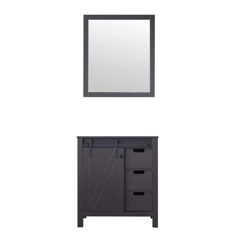 Lexora Marsyas 30-in Brown Bathroom Vanity Cabinet (Mirror Included)