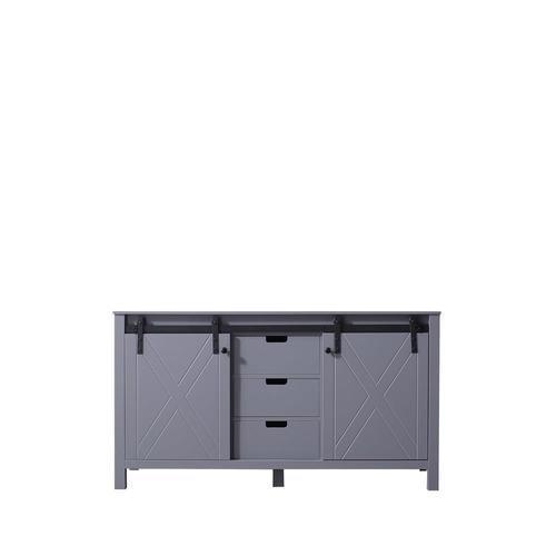 Lexora Marsyas 60-in Dark Grey Bathroom Vanity Cabinet