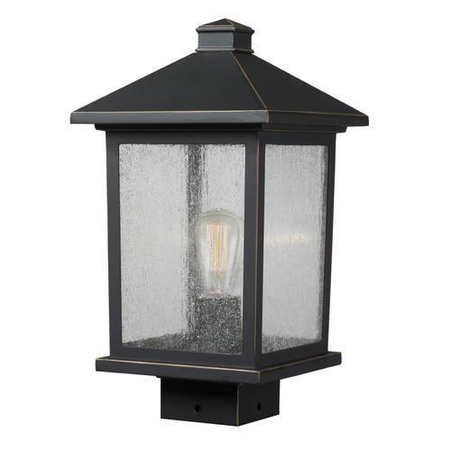 Z-Lite Portland 800-Watt 14.375-in Oil Rubbed Bronze Traditional Post Light