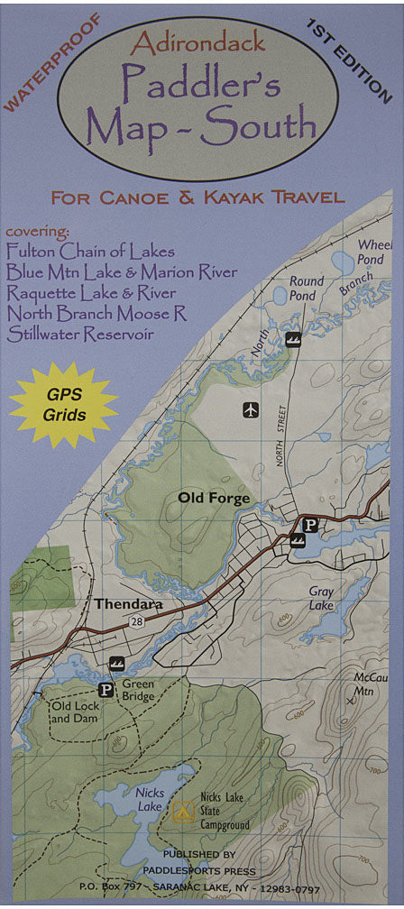 Paddlesports Press Mid-Atlantic: ADK Paddlers Map - South