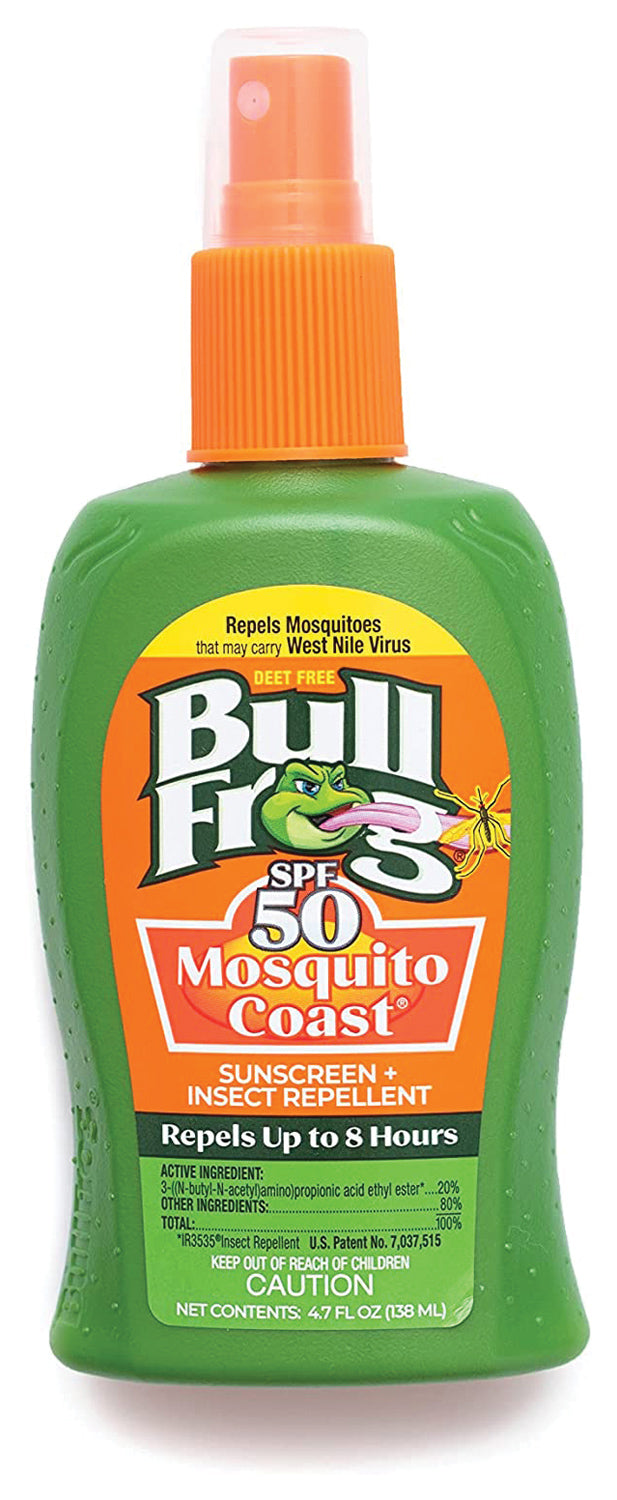 Bull Frog Mosquito Coast SPF 50 Pump Spray 4.7 oz - Ultimate Protection for Outdoor Adventures