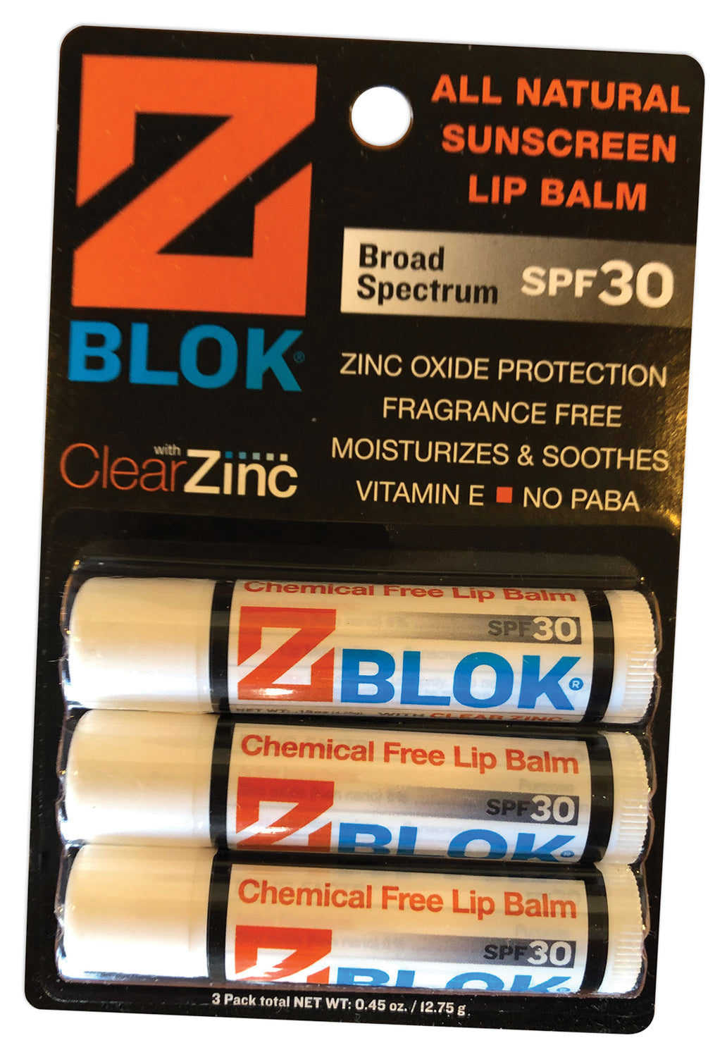 Z Blok Lip Balm SPF30 3-Pack: Ultimate Sun Protection for Your Lips