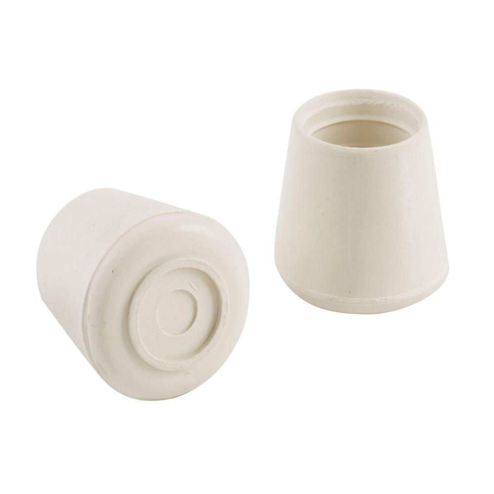 1-1/2 in. Off-White Rubber Leg Tips (2 per Pack)