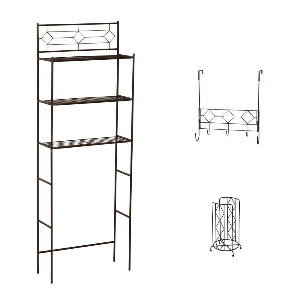 Bath-in-a-Box 3-Piece Bathroom Storage Set in Heritage Bronze