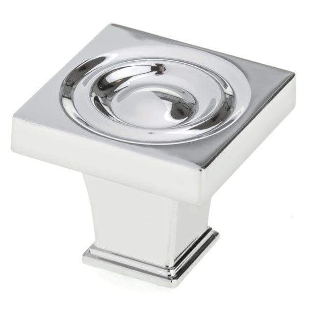 Transitional Knob, 1-3/16" x 1-3/16", Chrome