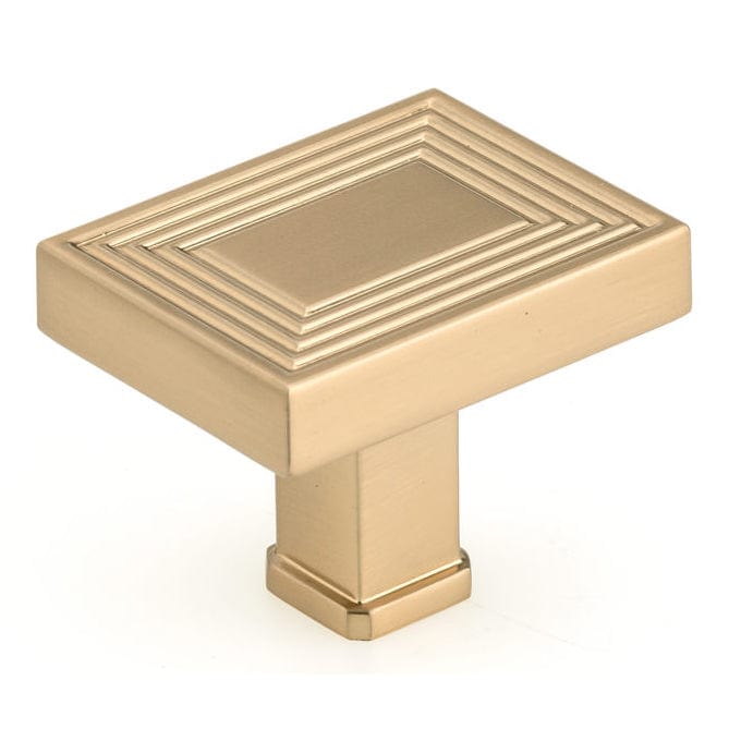 Transitional Knob, 1-25/32" x 1-3/8", Champagne Bronze