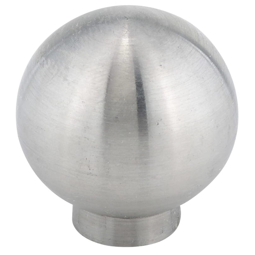 Contemporary Knob, 31/32" D, Stainless Steel
