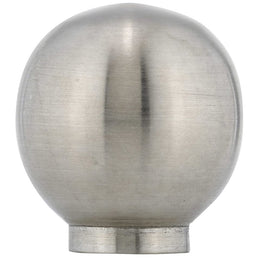 Contemporary Knob, 1-3/16" D, White, Brushed Nickel - Image 3
