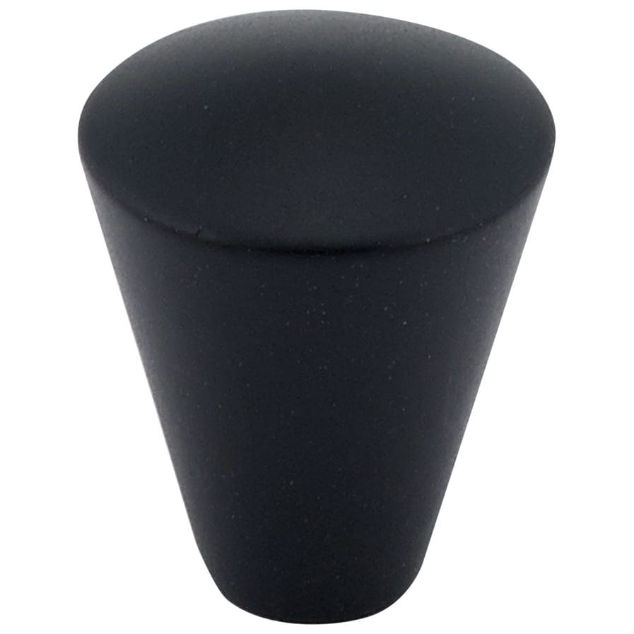 Contemporary Knob, 9/16" D, Matte Black