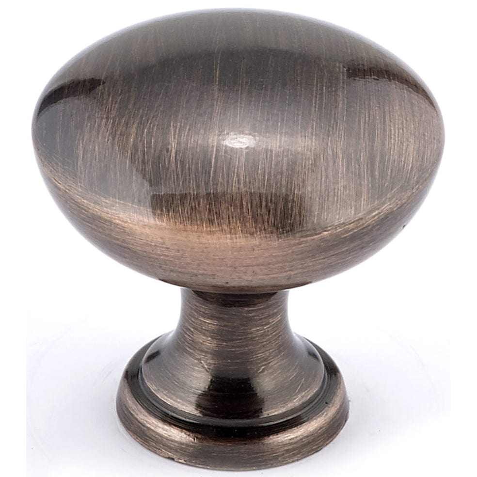 Traditional Knob, 1-3/16" D, Antique Copper