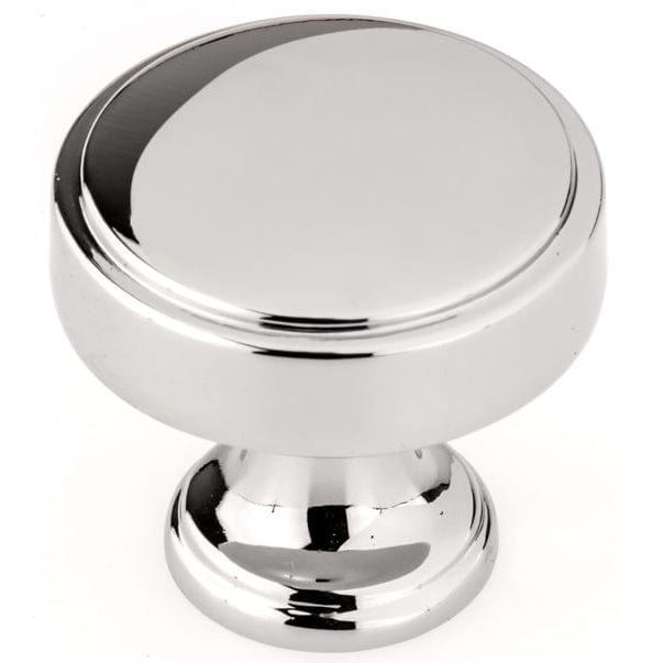 Transitional Knob, 1-9/16" D, Polished Nickel