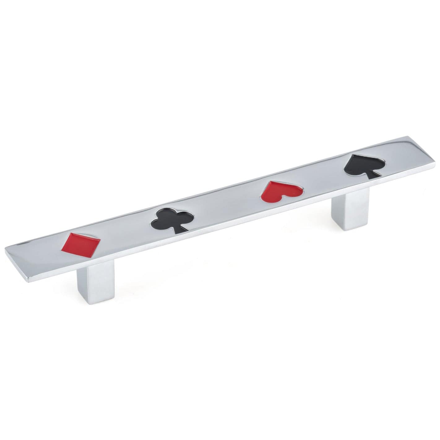 Eclectic Pull, 3-3/4" Center-to-Center, Chrome, Card Game