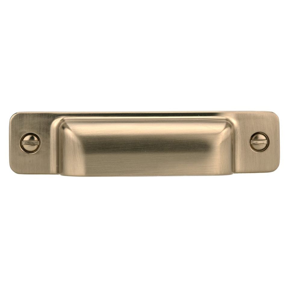 Rectangular Cup Transitional Pull - 3-3/4" Center-to-Center - 4-1/2" OL - Champagne Bronze