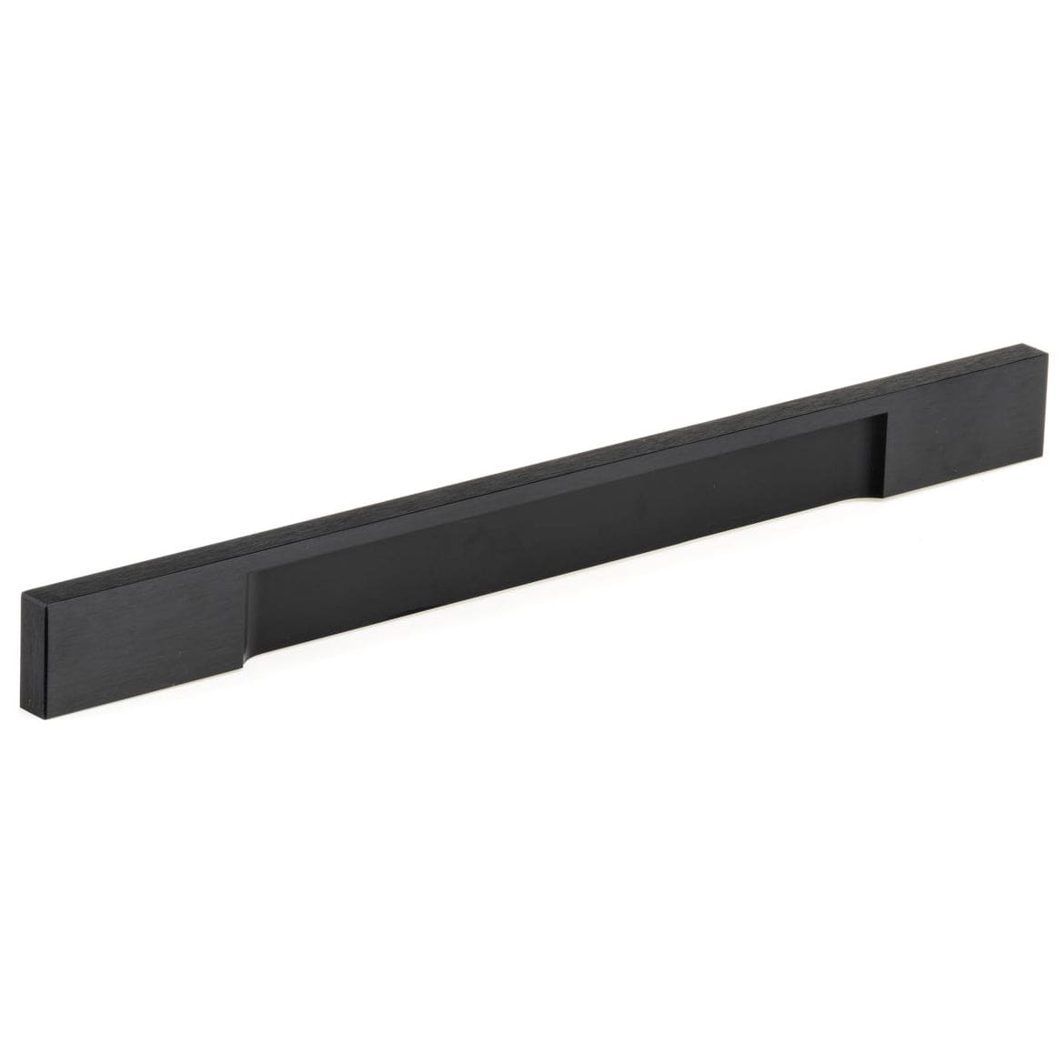 Contemporary Pull, 8-13/16" Center-to-Center, Brushed Black