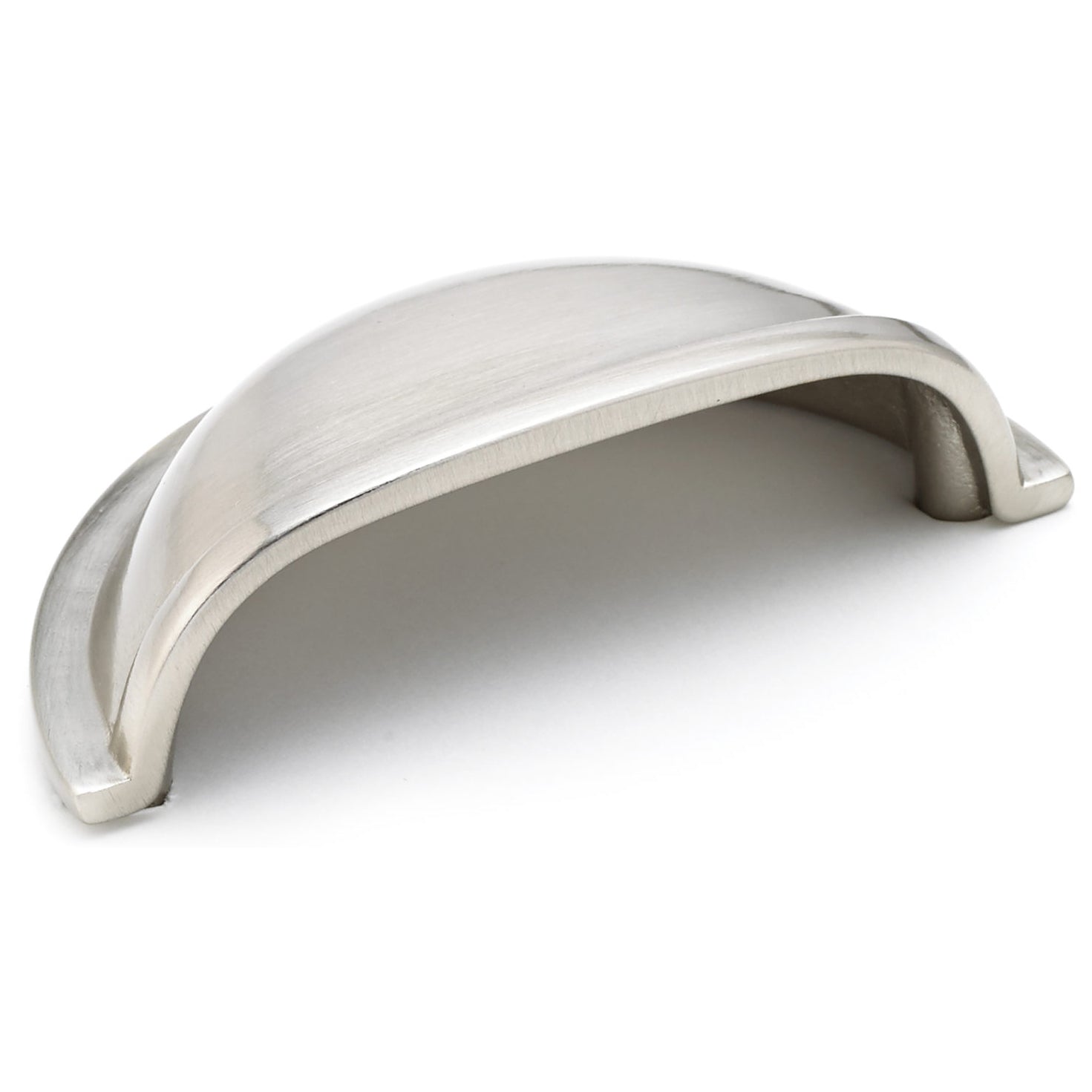 Traditional Cup Pull, 3" Center-to-Center, Brushed Nickel