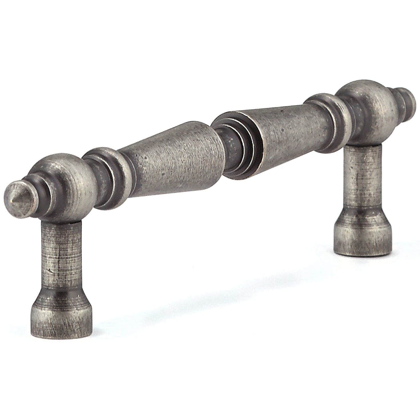 Traditional Pull, 3-1/2" Center-to-Center, Pewter