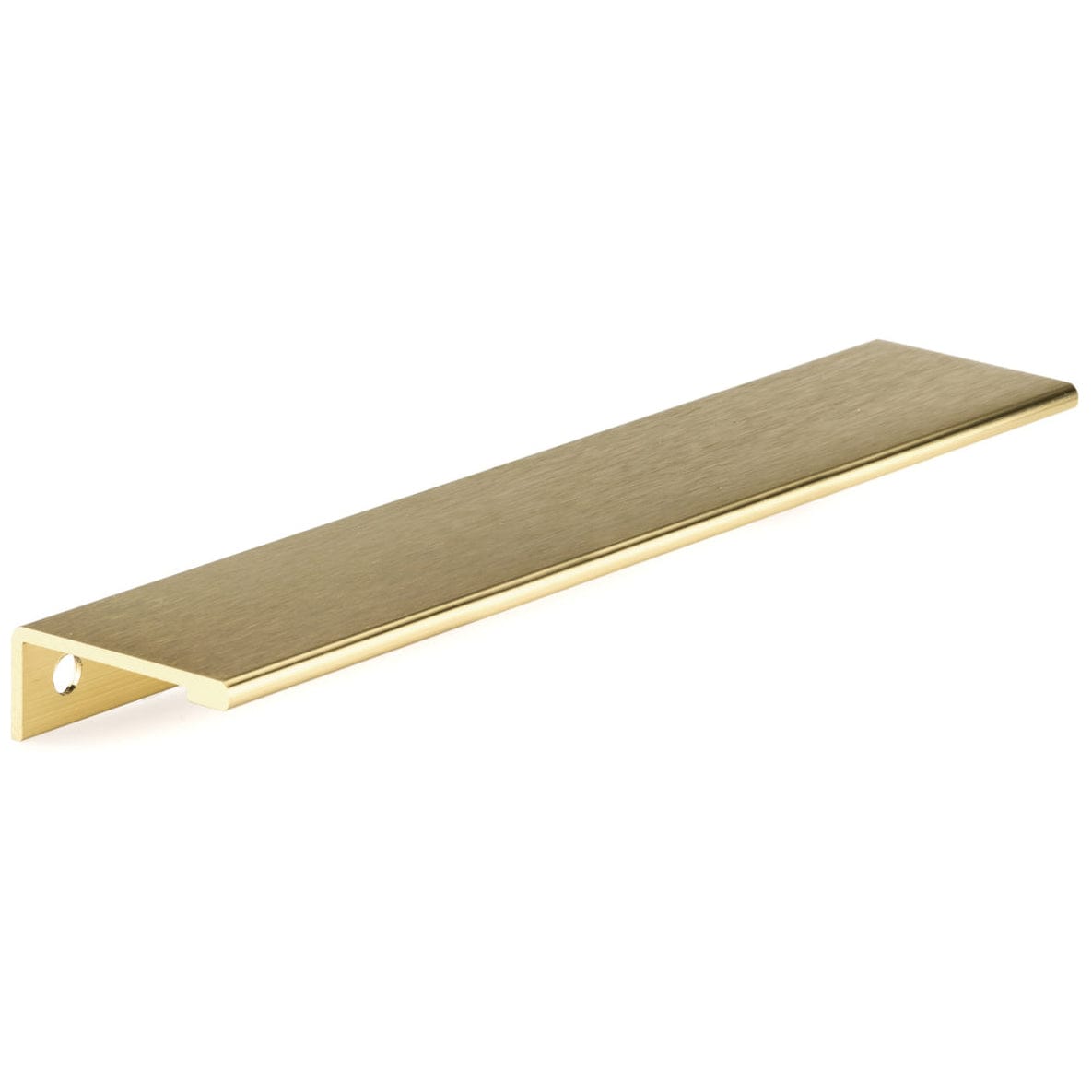 Contemporary Edge Pull, 7-9/16" Center-to-Center, Satin Gold
