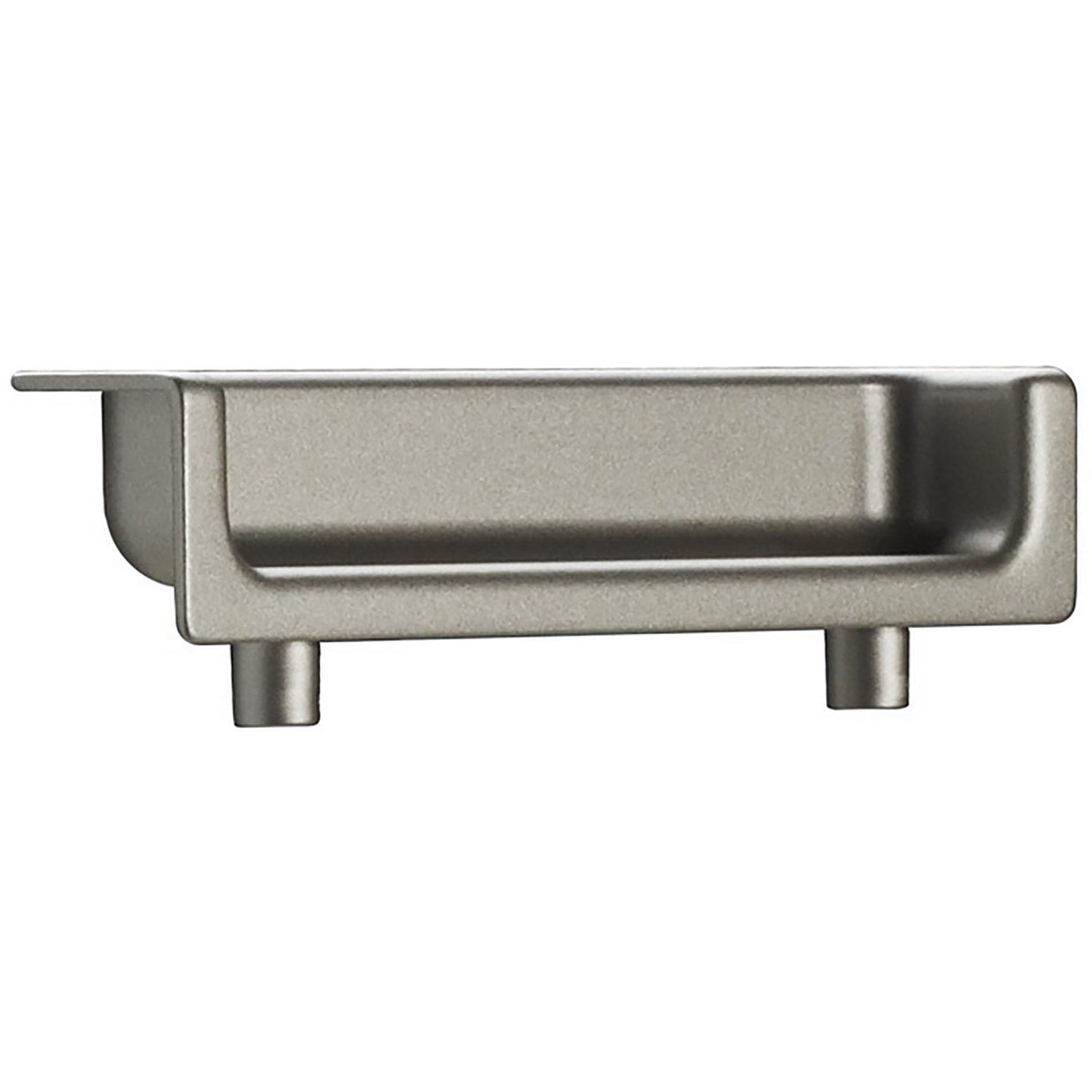 Contemporary Recessed Pull, 2-1/2" Center-to-Center, Matte Nickel