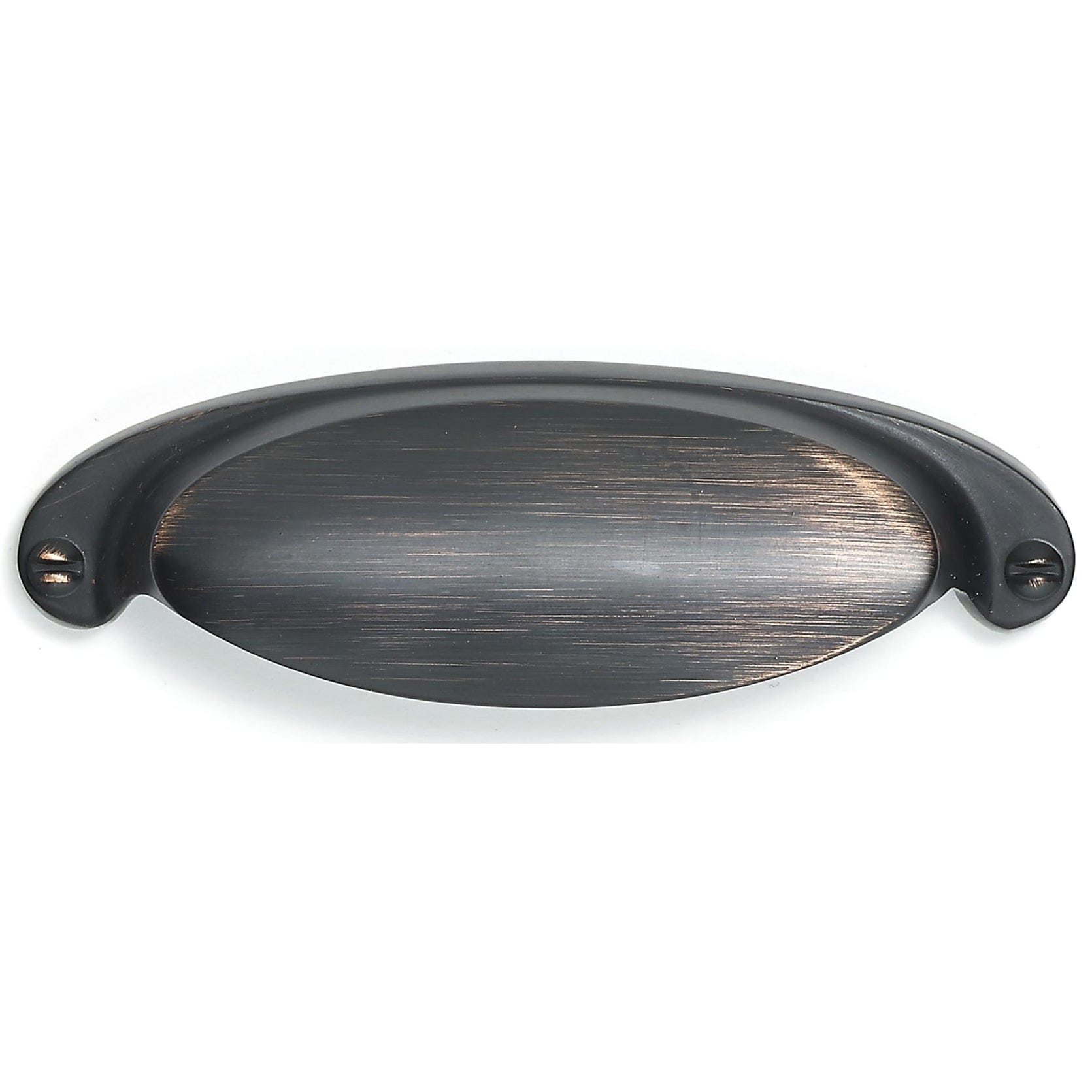 Contemporary Cup Pull, 2-1/2" Center-to-Center, Brushed Oil-Rubbed Bronze