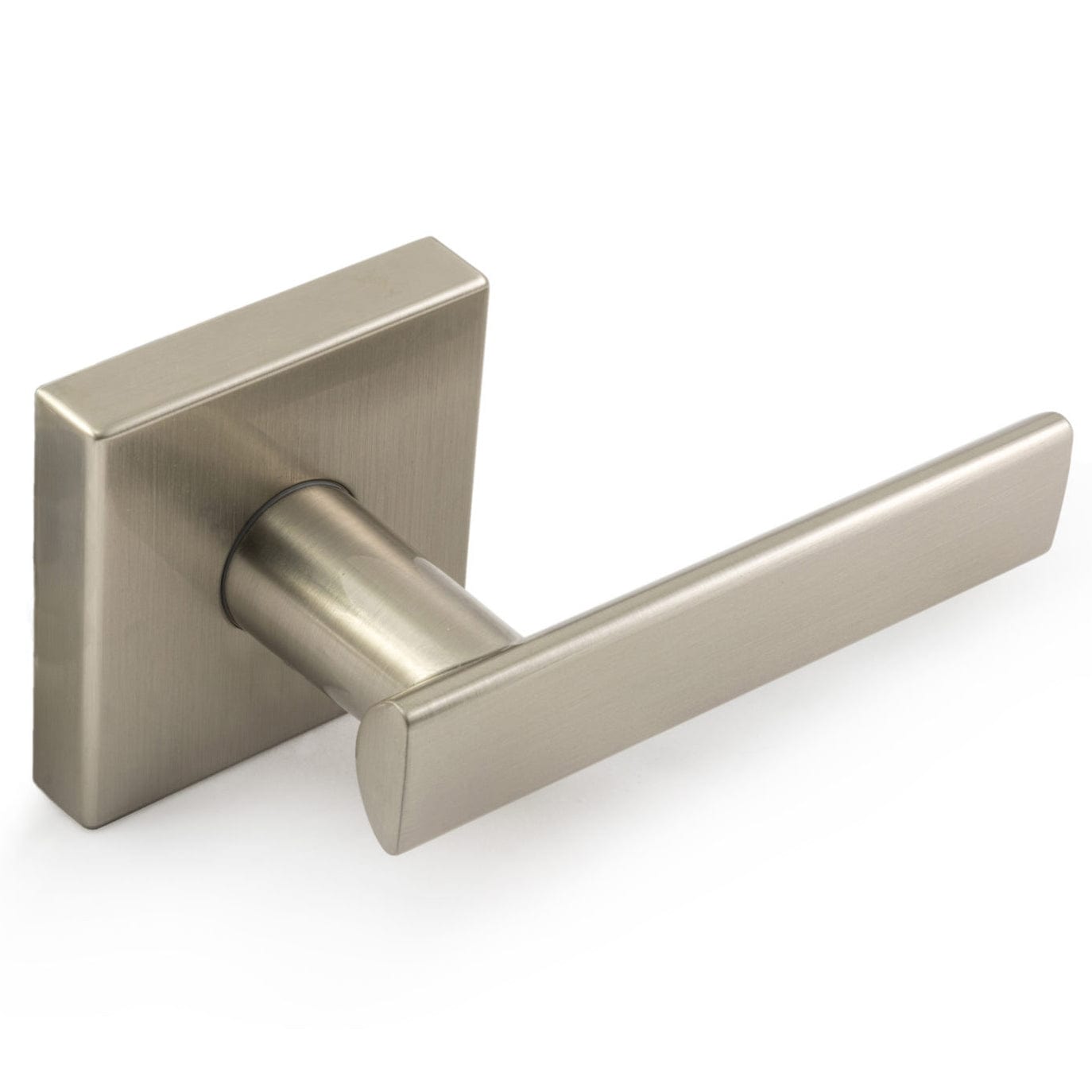 Tuxedo Series Straight Levers Satin Nickel Left or Right Dummy