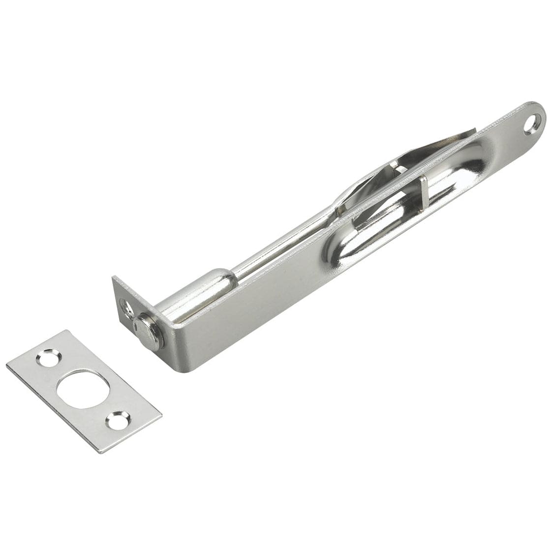 6" x 3/4" Flush Bolt 5/8" Radius Brushed Nickel