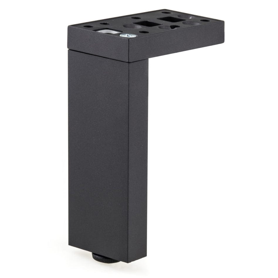 9-27/32" (250 mm) Adjustable Contemporary Versatile T or L Shaped Furniture Leg Dark Brown