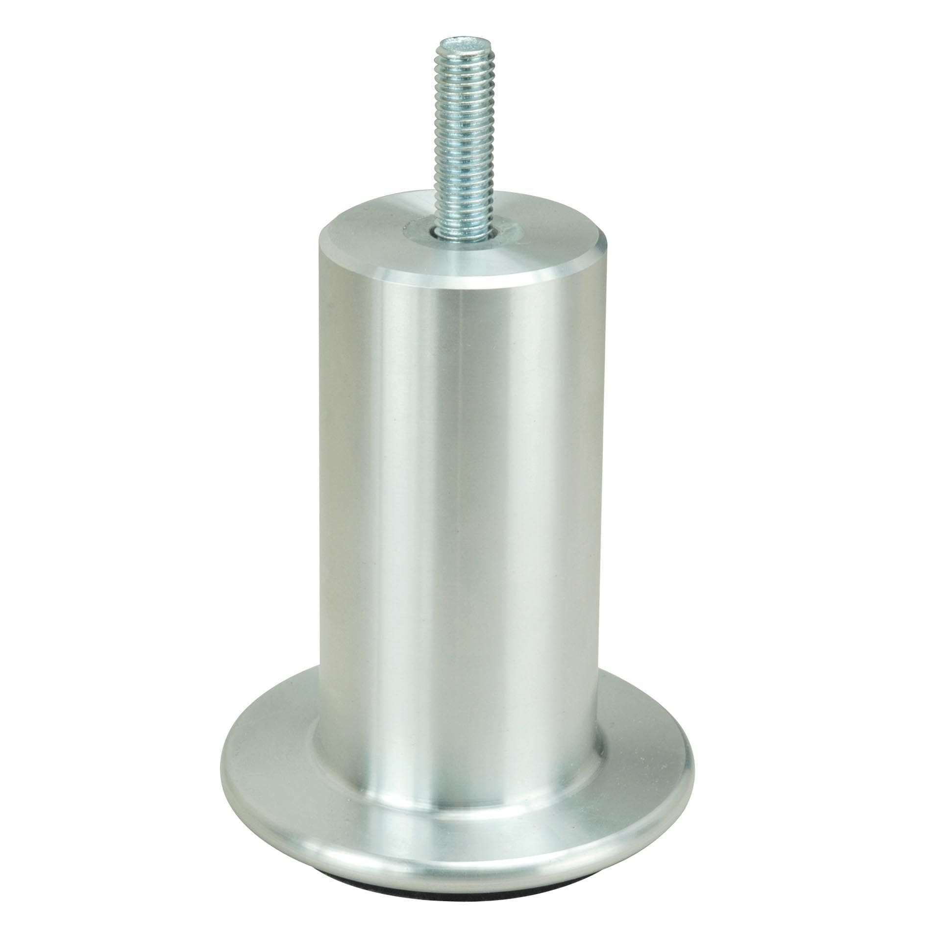 3-15/16" (100 mm) Contemporary Round Furniture Leg Aluminum