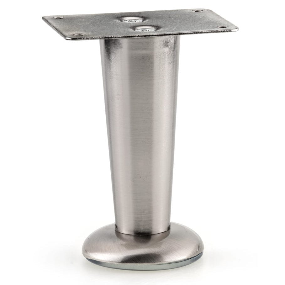 4-9/16" (116 mm) Contemporary Furniture Leg Brushed Nickel