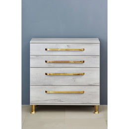 3-15/16" (100 mm) Vintage Adjustable Round Leg Rustic Brass - Image 3