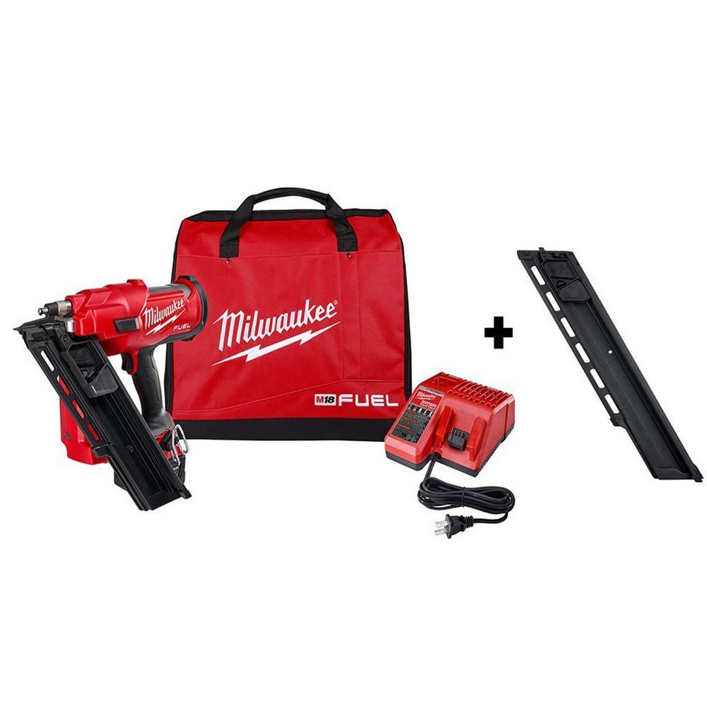 M18 FUEL 3-1/2 in. 18-Volt 30-Degree Lithium-Ion Brushless Cordless Framing Nailer Kit w/ Battery, Extended Capacity Mag