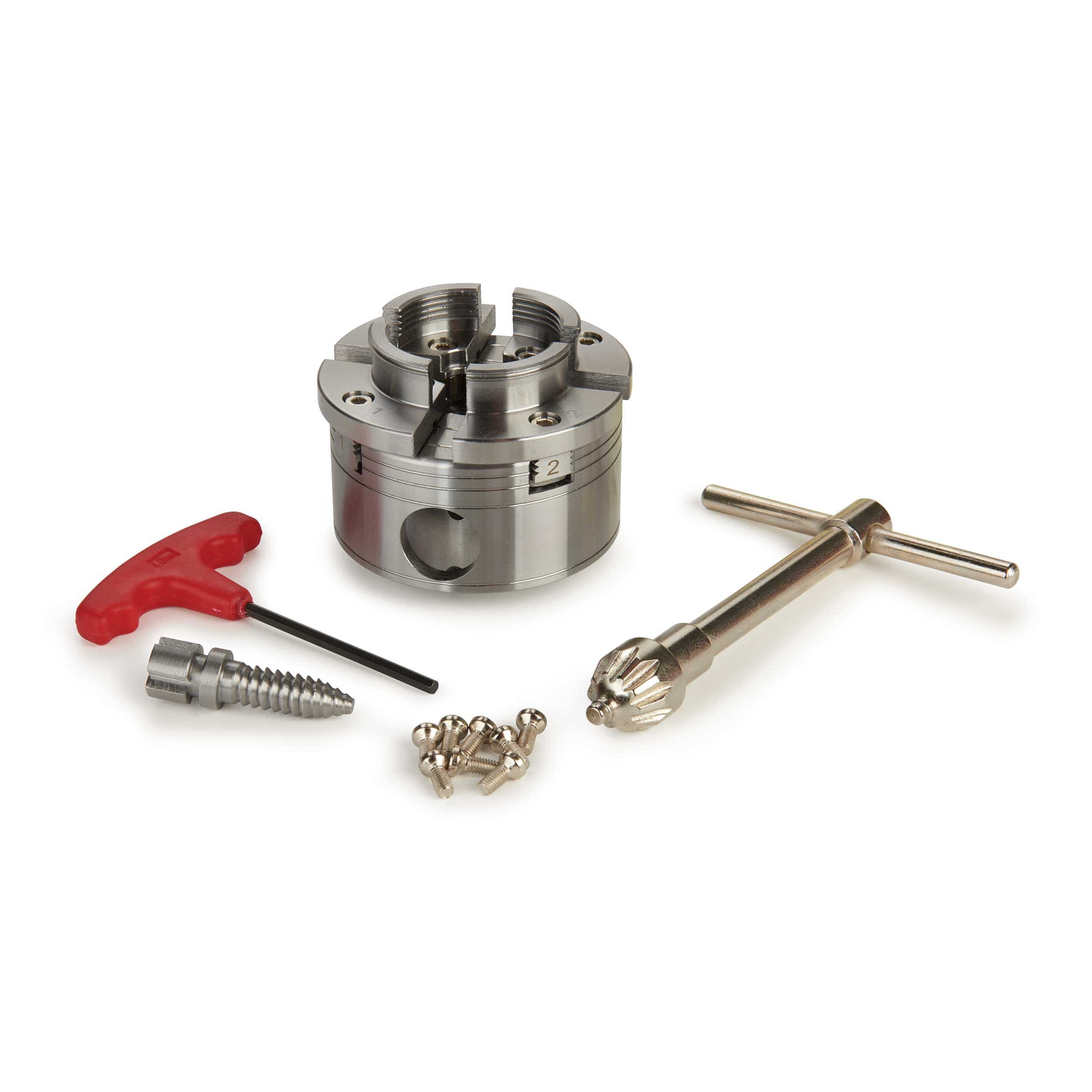 4-Jaw Lathe Chuck - Direct Thread - 1" x 8 TPI