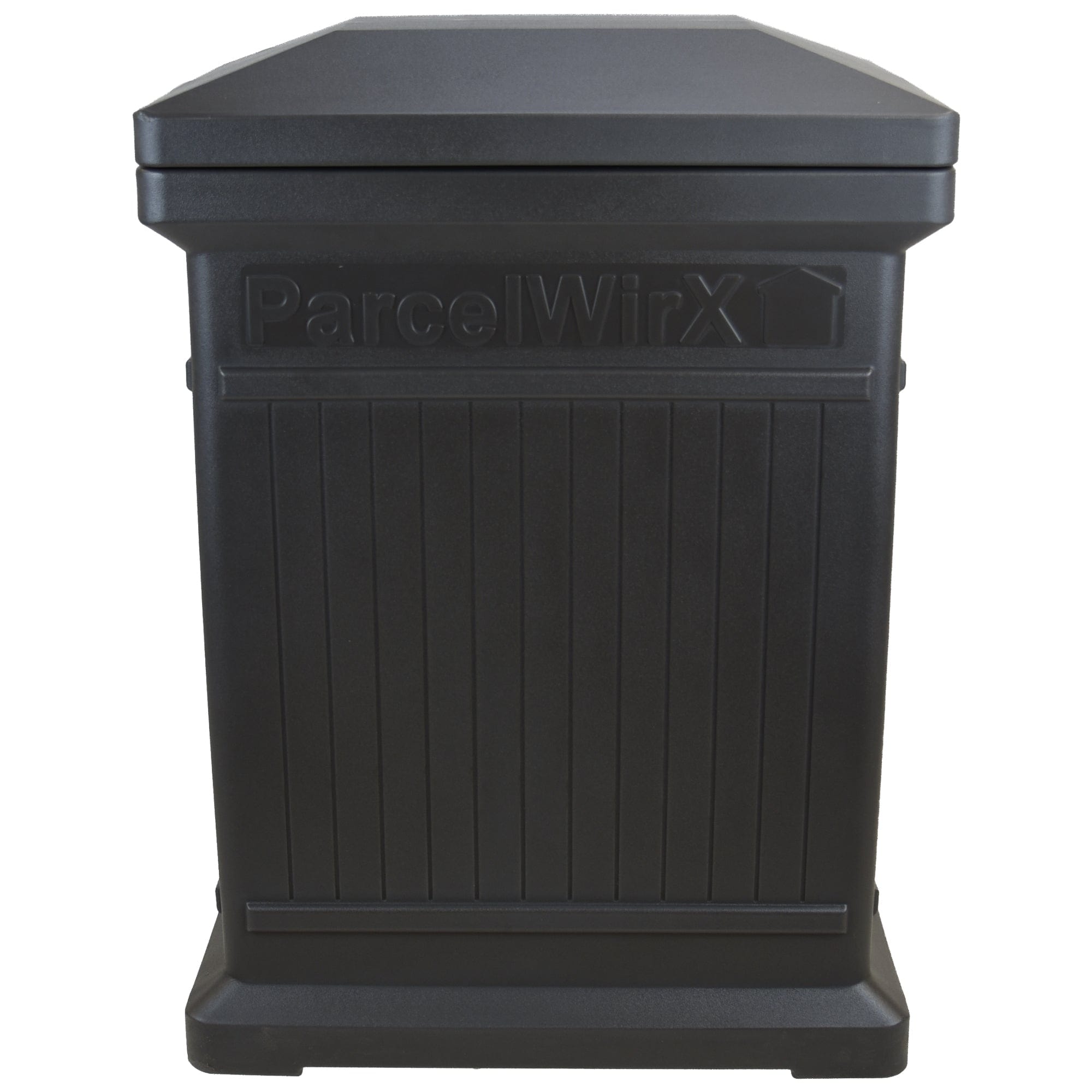 ParcelWirx Vertical Package Delivery Box with Lift Off Lid Graphite