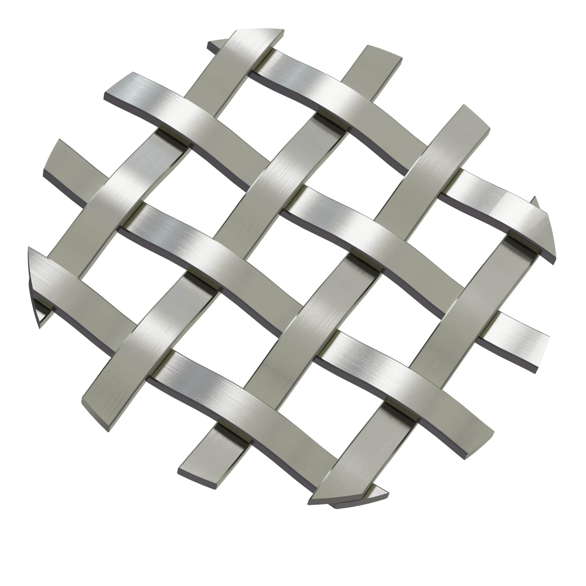 .375'' Single Flat Diamond Decorative Grille - Antique Pewter, 36''W x 24''L Sheet