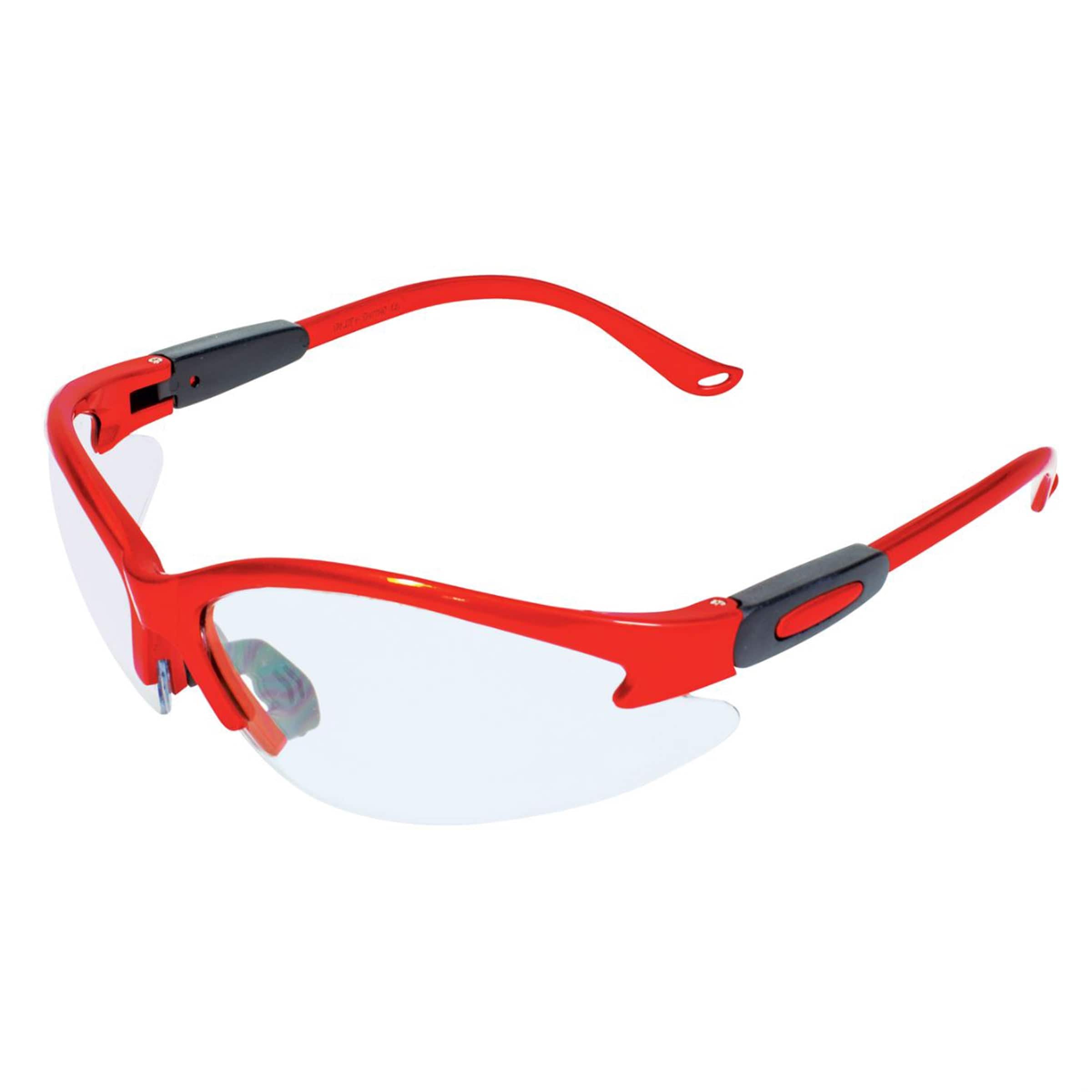 Cougar Bright Red Frame Clear Anti-Fog Safety Lenses