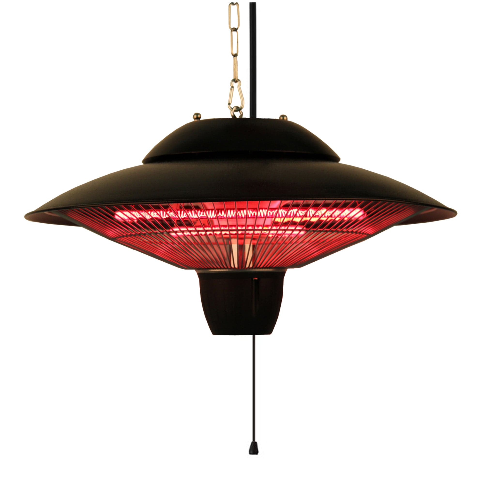 Infrared Electric Outdoor Heater - Hanging - Powder Coat Brown Finish