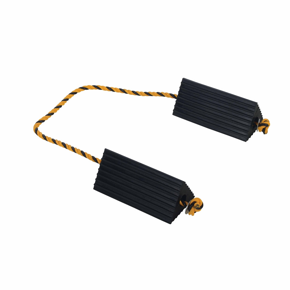 Vestil AC-13 Rubber Airline Wheel Chock W/Rope 5 X 10