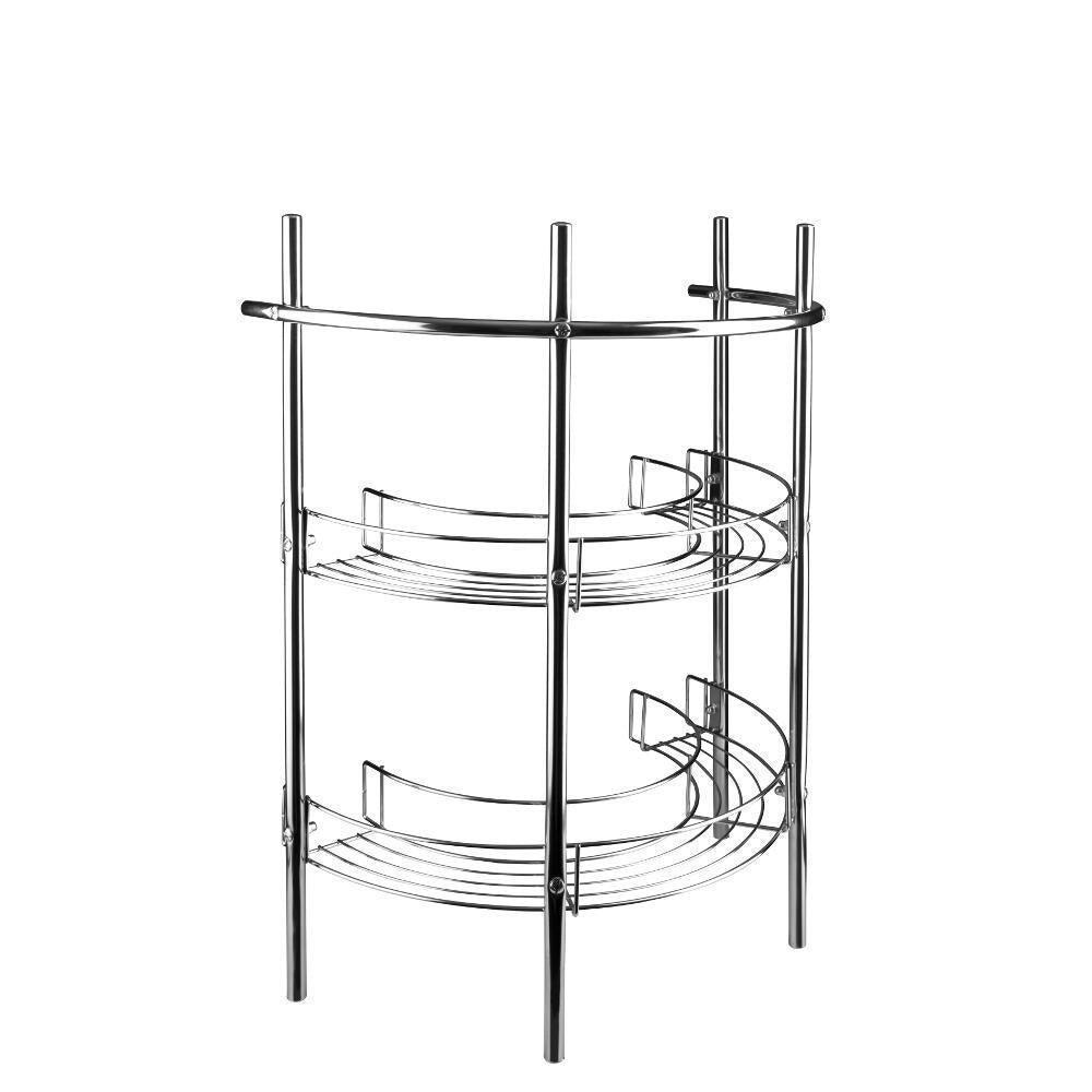 21 in. Pedestal Storage Unit in Chrome