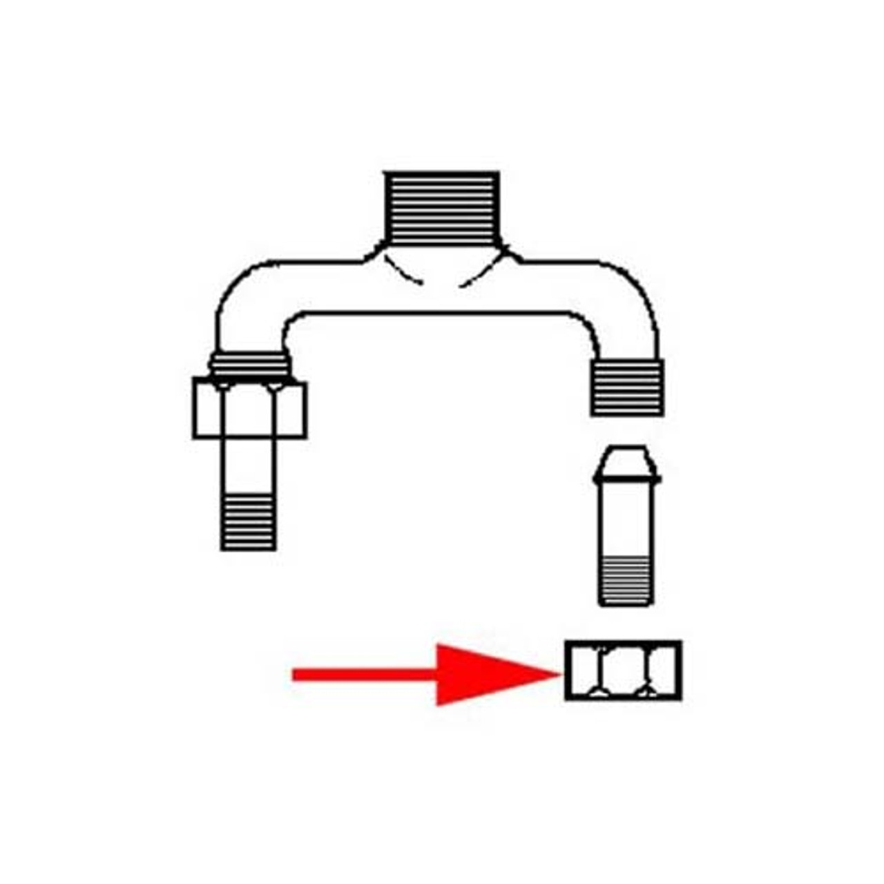 000958-20 - T&S Brass - Nut, Tailpiece, 1/2" Npt F
