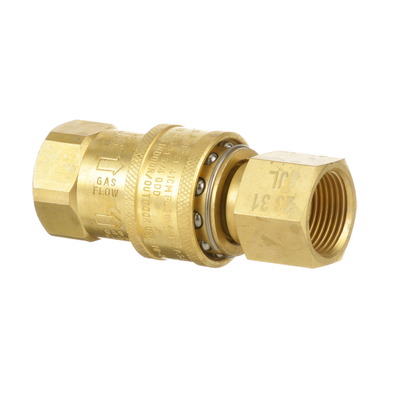 AG-5D - T&S Brass - 3/4" Gas Quick Disconnect