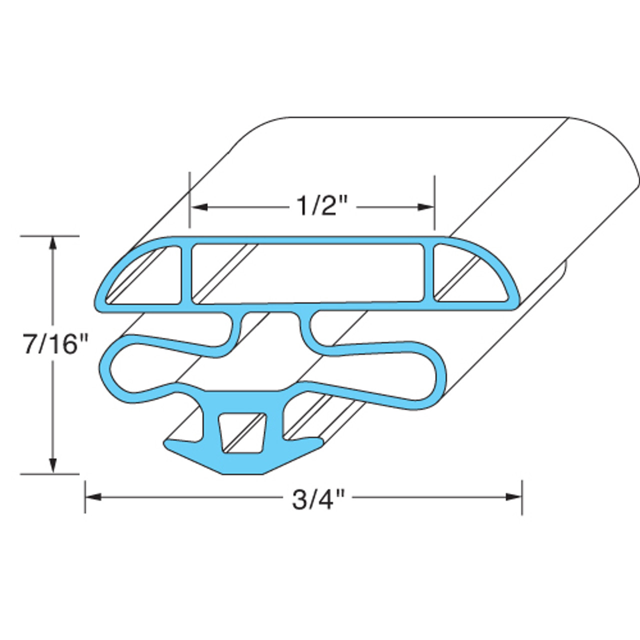741214 - Mavrik - 26 1/2" x 44 3/4" Door Gasket