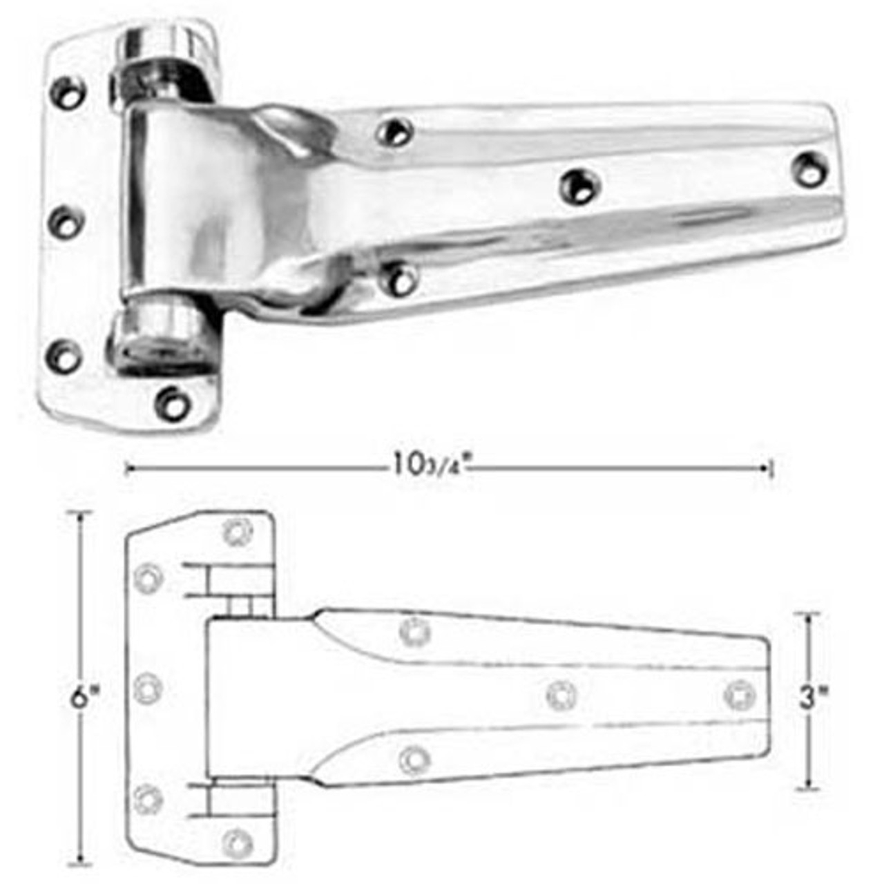 11240000020 - Kason® - Hinge (Flush, 10-3/4"L)