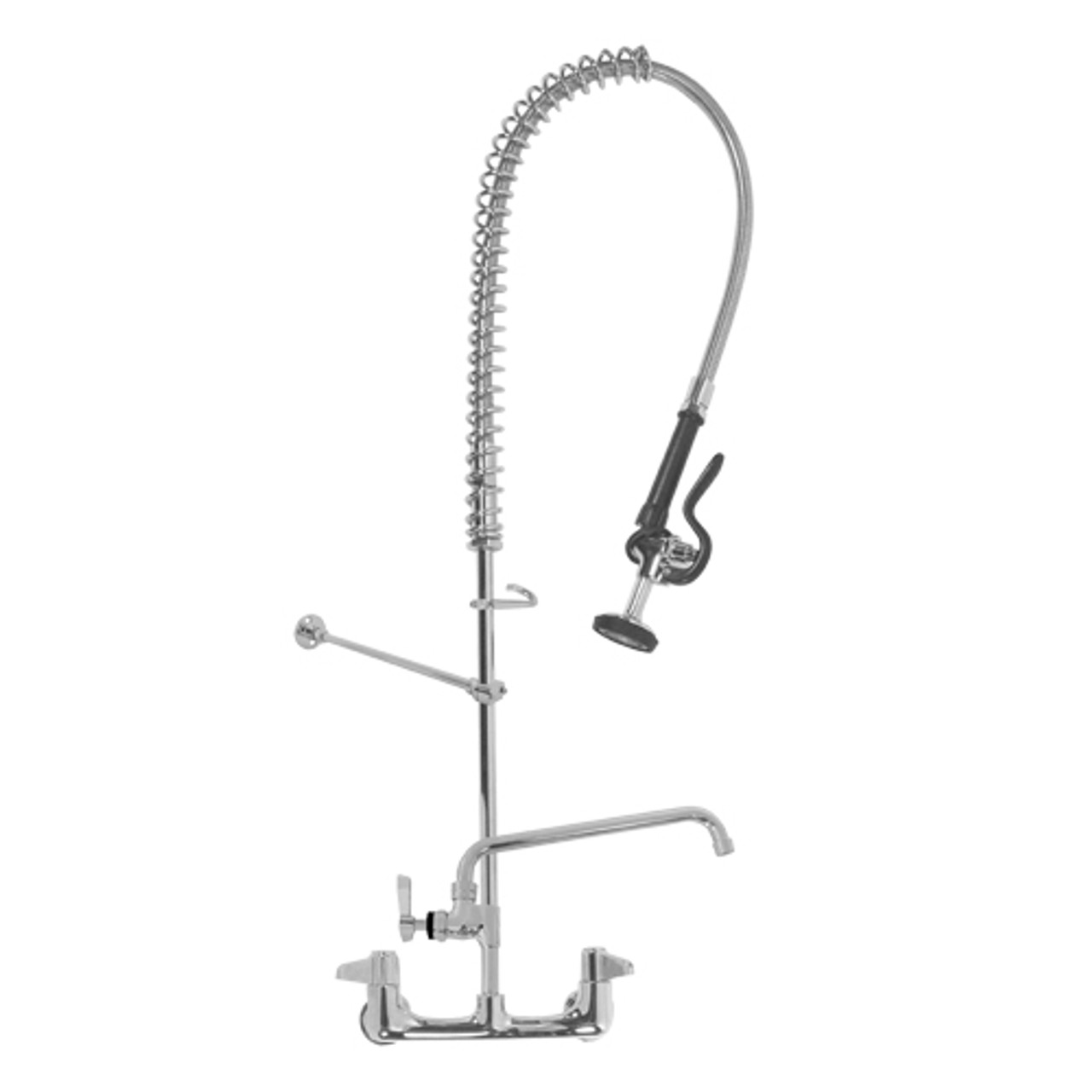 K-14104 - T&S Brass - 8 in Wall Mount Pre Rinse Assembly w/ Add-On Faucet