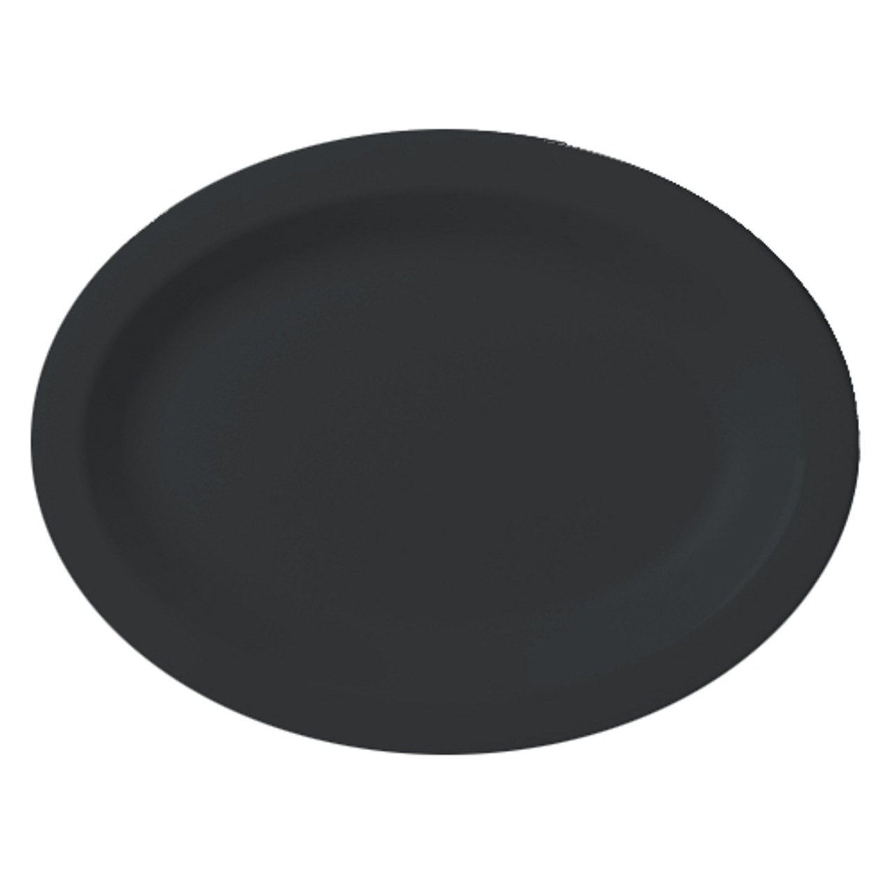120CWP110 - Cambro - 12 in X 9 in Camwear® Black Oval Platter