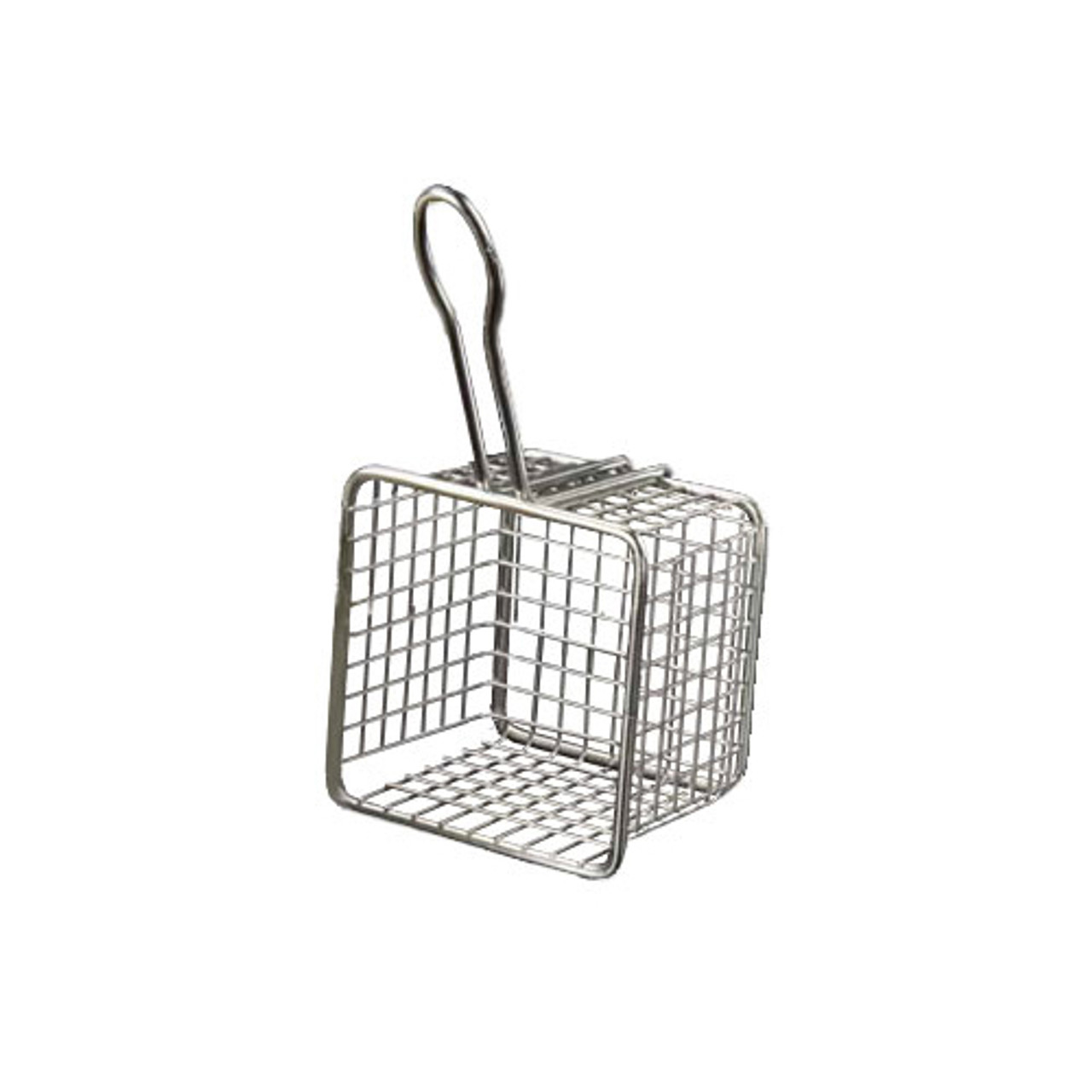 FRYS443 - American Metalcraft - Mini 4 in x 4 in Stainless Steel Fry Basket
