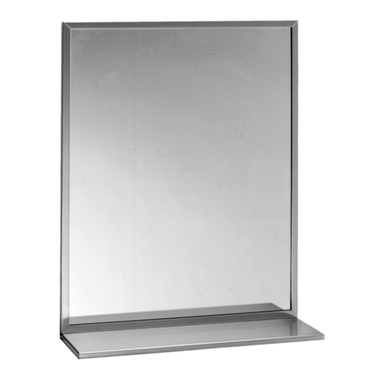 166 1836 - Bobrick - 18 in x 36 in Channel Frame Mirror with Shelf