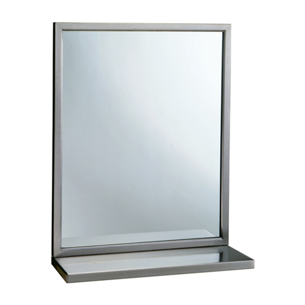 292 1836 - Bobrick - Welded-Frame 18 in x 36 in Mirror with Shelf